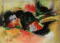 S. M. Naqvi, Acrylic on Canvas, 10  x 14 Inch, Abstract Painting, AC-SMN-036